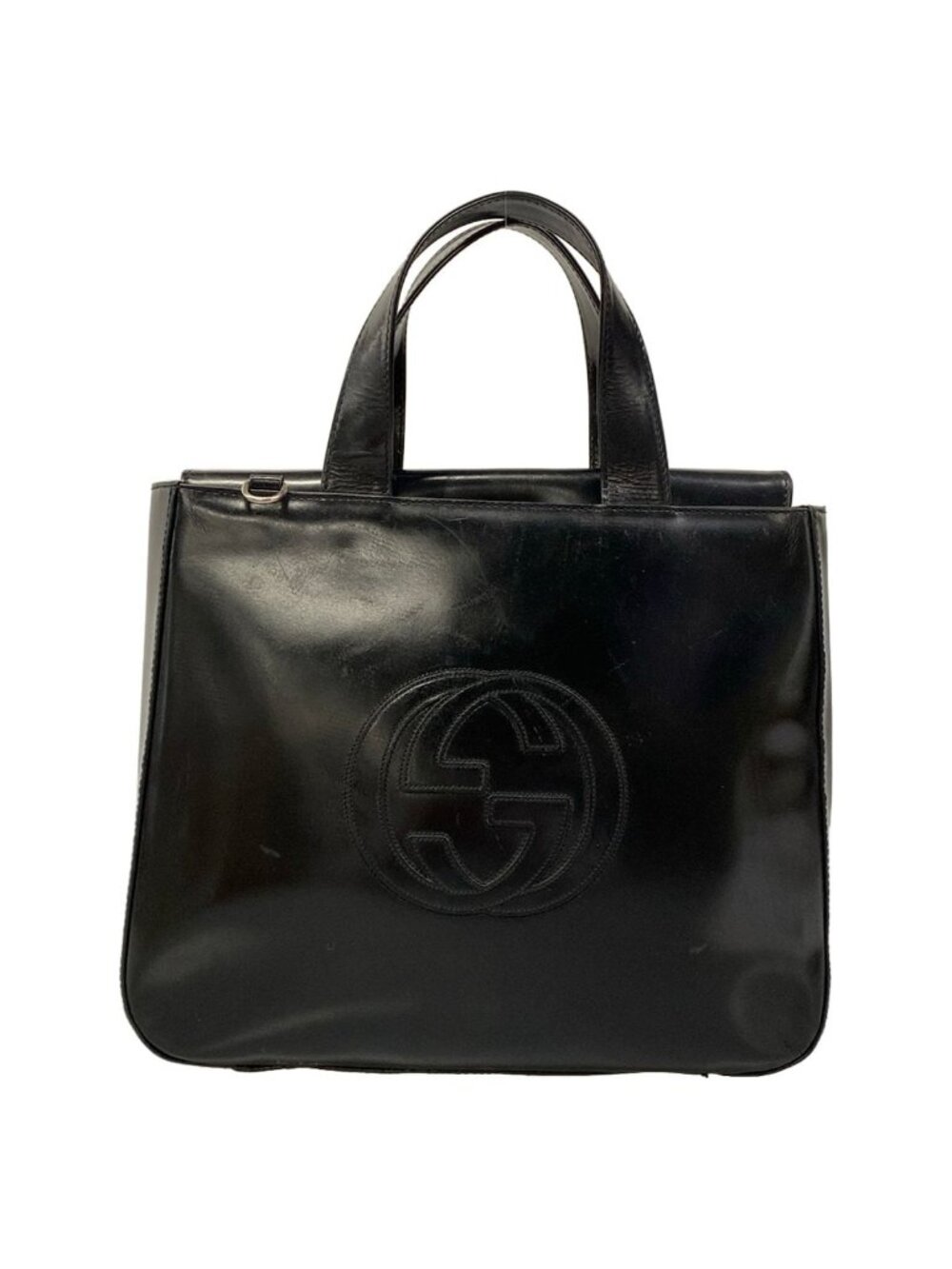 Gucci Handbag Interlocking Black Leather